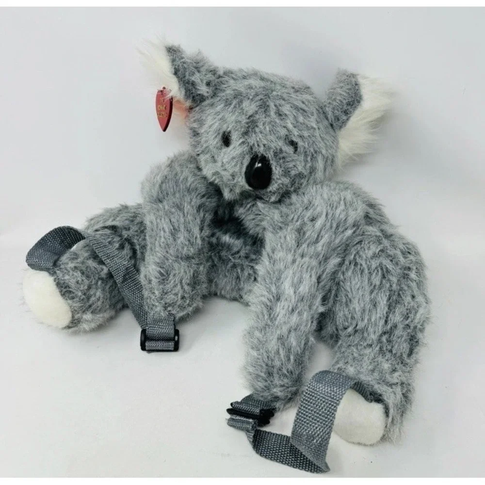 The Reinhart Collection Plush Koala Backpack‎ Animal Book Bag Tag RARE EUC